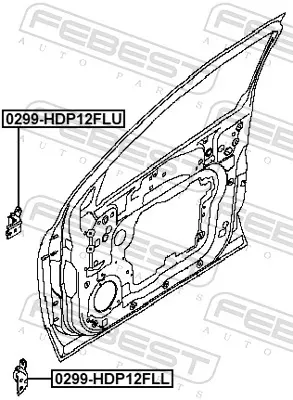 Петля передніх дверей, лівої 0299HDP12FLL Febest