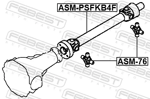 Кардан передній ASMPSFKB4F Febest