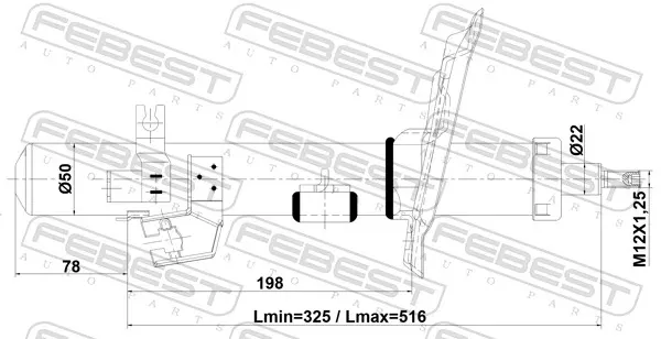 Амортизатор передній, правий E43025HA3AEEP EEP