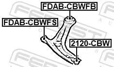 Сайлентблок переднього важеля FDABCBWFB Febest