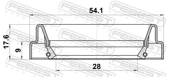 Сальник приводу 95FDS30540918X Febest