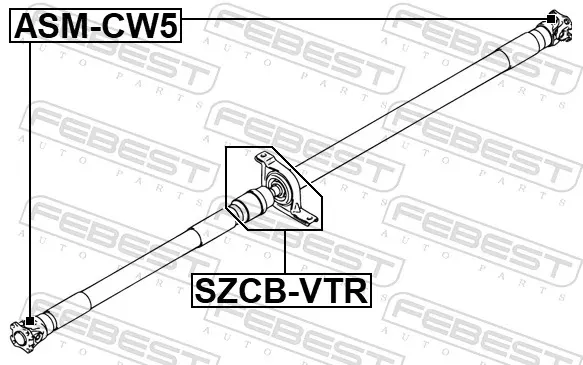 Підвісний підшипник карданного валу SZCBVTR Febest