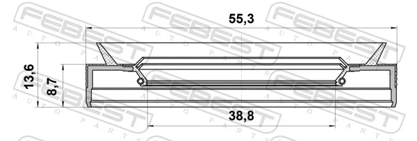  Сальник приводу Ford Focus 3