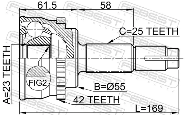 Граната зовнішня на Nissan Sunny III N14