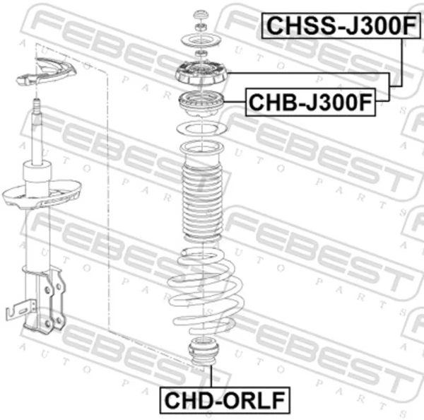  Підшипник опорний амортизатора, переднього Chevrolet Cruze 