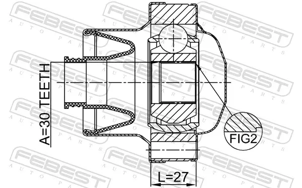  0711JB424FSHA Febest