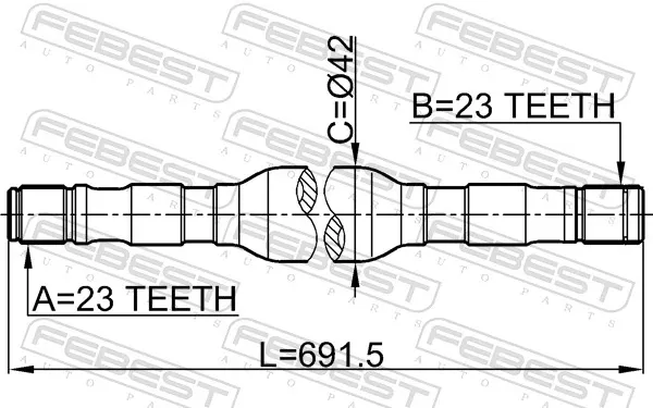 Привід передній правий на Nissan Sunny III N14