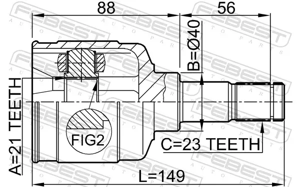  ШРКШ внутрішній, передній, лівий Ford Focus 1