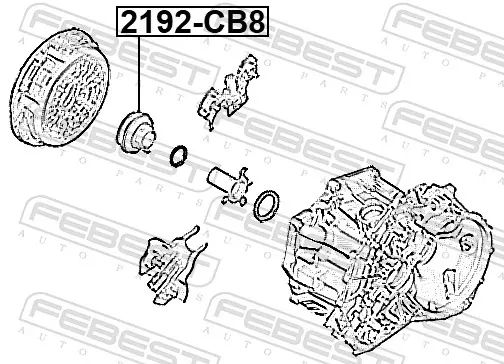 Вижимний підшипник 2192CB8 Febest