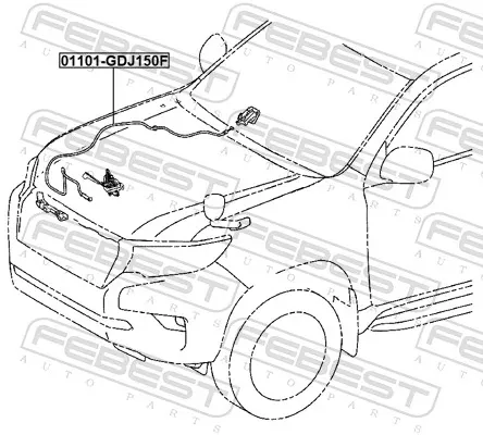 Трос капота Toyota Land Cruiser PRADO