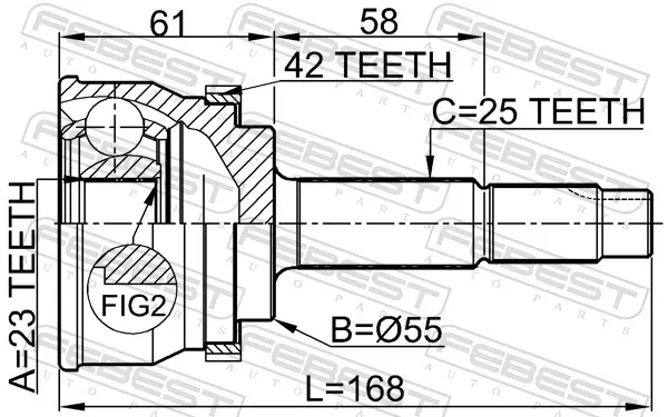 Купити ШРУС зовнішній передній Nissan Sunny III N14
