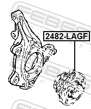 Передня маточина 2482LAGF Febest