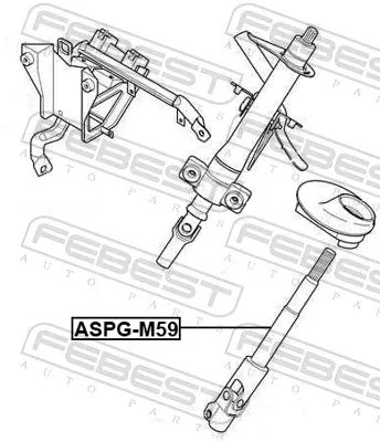 Вал рульової колонки, нижній ASPGM59 Febest