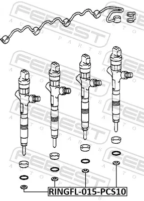 Кільце форсунки RINGFL015PCS10 Febest