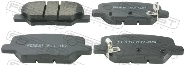 Задні гальмівні колодки 0501GJR Febest