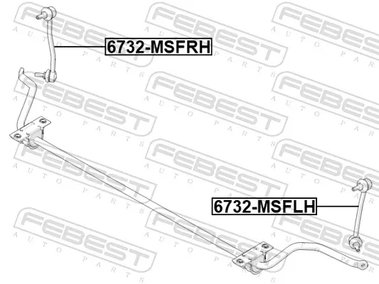 Стійка стабілізатора заднього, права 6723MSFRH Febest