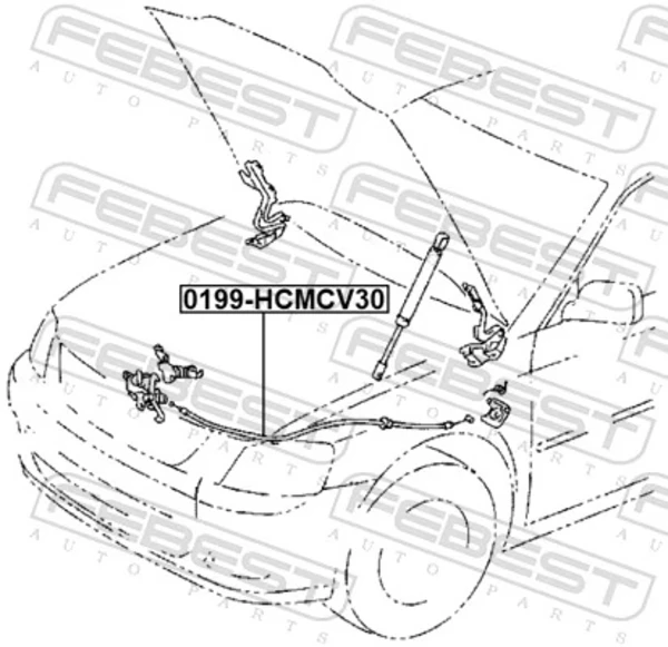  Трос капота Toyota Camry 5