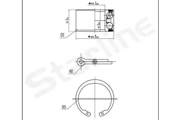 Підшипник ступиці LO00663 Starline