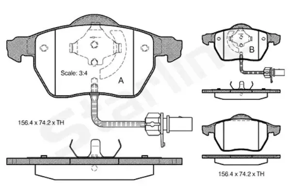 Передні тормозні колодки BDS301 Starline