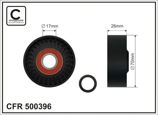 Натяжний ролик 500396 Caffaro