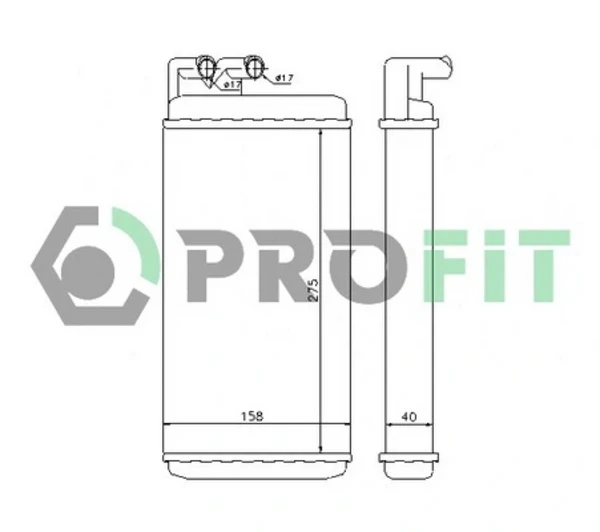 Радіатор пічки PR0012N1 Profit