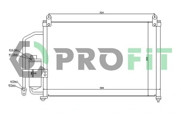 Радіатор кондиціонера PR1106C1 Profit