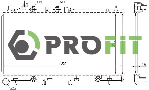 Радіатор 17400356 Profit