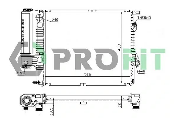 Радіатор PR0070A1 Profit