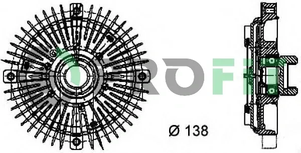 Вискомуфта вентилятора 17201010 Profit