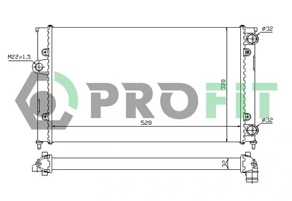 Радіатор PR9522A2 Profit