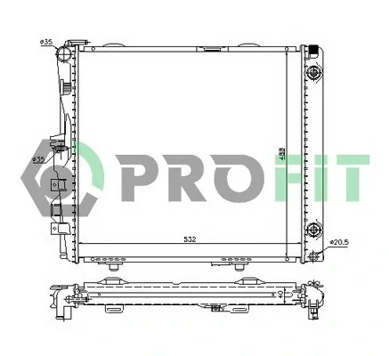 Радіатор PR3526A1 Profit