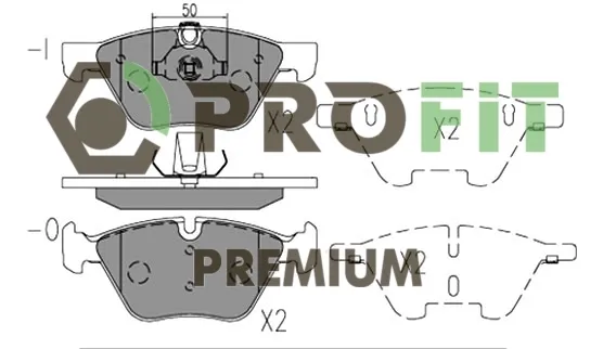 Передні тормозні колодки 50051773 Profit