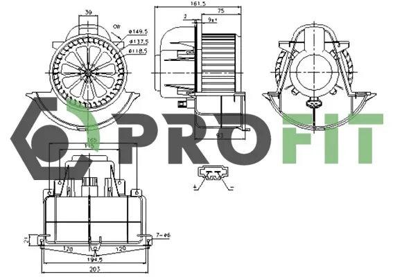 Вентилятора пічки 18600005 Profit