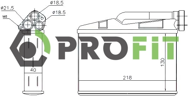 Радіатор пічки 17600066 Profit