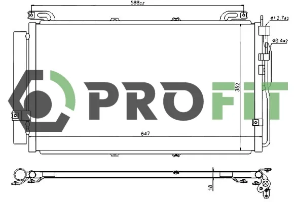 Радіатор кондиціонера 17700144 Profit