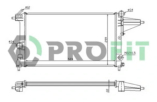 Радіатор PR5076A1 Profit