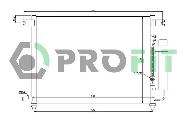 Радіатор кондиціонера PR1703C1 Profit