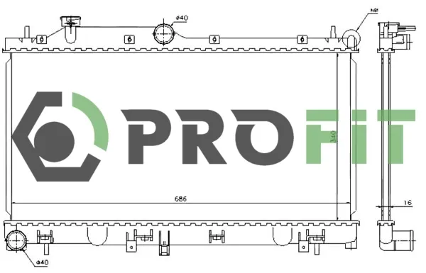Радіатор 17400351 Profit