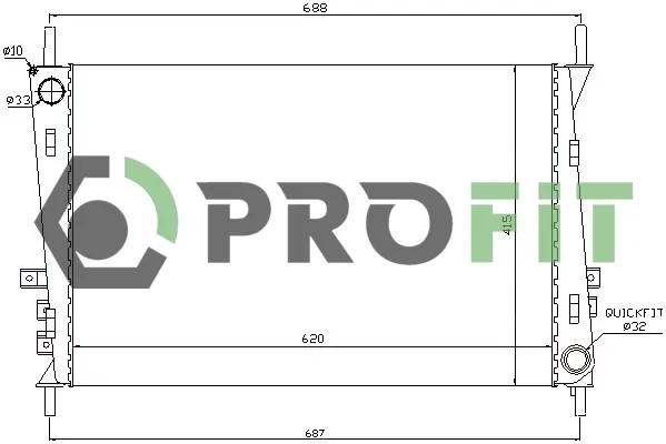 Радіатор 17400610 Profit