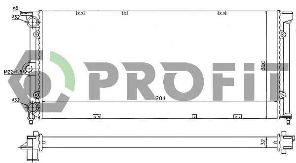 Радіатор PR9565A4 Profit