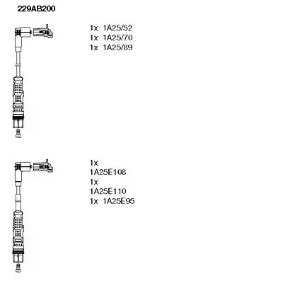 Високовольтні дроти 229AB200 Bremi