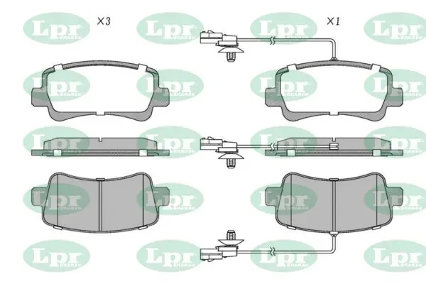 Задні гальмівні колодки 05P1578 LPR