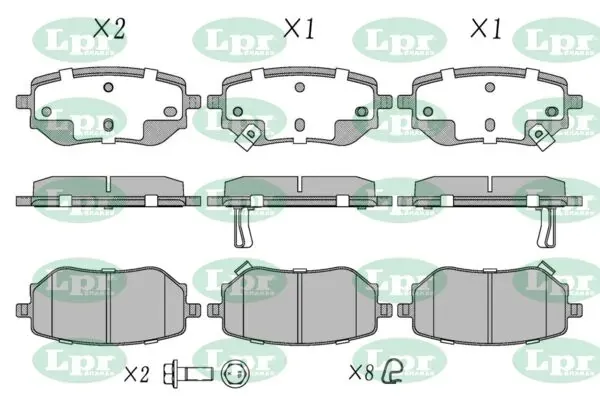 Задні гальмівні колодки 05P2150 LPR