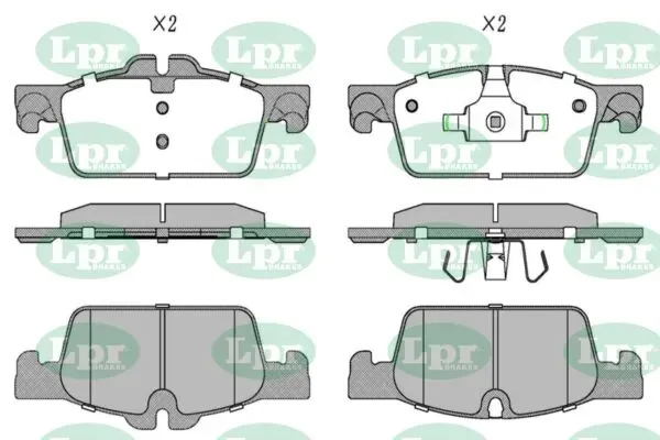 Передні тормозні колодки 05P1626 LPR