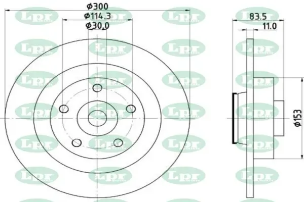Гальмівні диски R1032PCA LPR