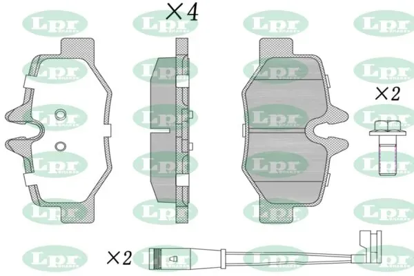 Задні гальмівні колодки 05P1246 LPR