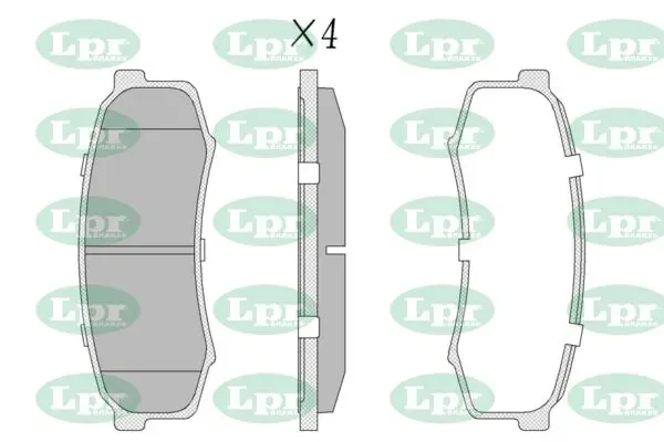 Задні гальмівні колодки 05P749 LPR