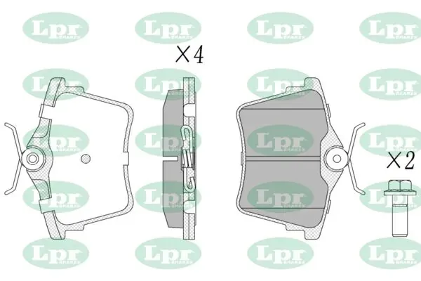 Задні гальмівні колодки 05P1195 LPR