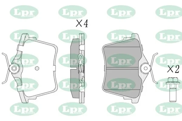 Задні гальмівні колодки 05P1195 LPR