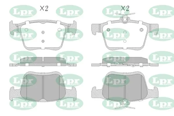 Задні гальмівні колодки 05P1835 LPR